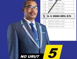 Derap Karir Dr. H. Usman Lonta M.Pd Kini Maju jadi Caleg DRP-RI Sul-Sel 1 No. Urut 5