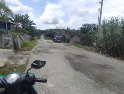 Jalan Raya Poros  Desa Empang Baru Dusun (1) Kabupaten Siak Membutuhkan Perhatian 