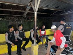 Patroli Dialogis Dengan Tukang Ojek, Sat Samapta Sampaikan Pesan Kamtibmas