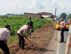 Sambut MTQ Tingkat Provinsi 2024 Takalar, Polsek Galsel Bersama Masyarakat Gelar Kerja Bakti