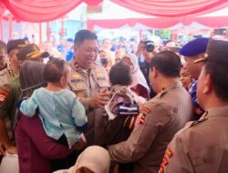 Kapolres Takalar Hadiri Bakti Sosial dan Bakti Kesehatan, Peringati HUT Bhayangkara ke-78 dan Rakernis Baharkam Polri