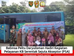 Babinsa Peltu Daryulisman Hadiri Kegiatan Pelayanan KB Serentak Sejuta Akseptor (P5A)
