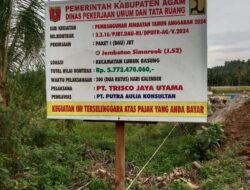 Pemkab Agam PU Wali Nagari Geragahan Desa Simaruok Lubuk Basung Bekerja Sama Dengan PT.Trisco Jaya Utama