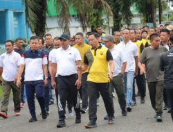 Polres Tebo Olah Raga Bersama Meriahkan Hari Bhayangkara Ke_79