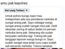 Dedi Iskandar Desa Sungai Arang Bungo Di Fitnah Melalui Akun Facebook Bodong Yang Mengatakan Penjualan Narkoboy