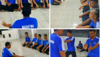 Kalapas Kelas IIB Lubuk Basung, laksanakan kegiatan Latihan Mahatma yang diikuti oleh Warga Binaan Pemasyarakatan