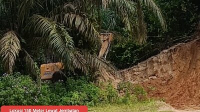 Diduga Satu Unit Alat Berat Di RT 02 Mengambil Material Ilegal Untuk Gedung Koperasi Merah Putih Kelurahan Tebo Ilir